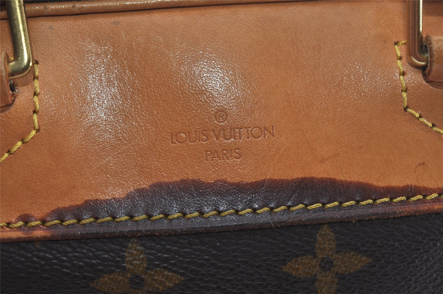 Authentic Louis Vuitton Monogram Deauville Hand Bag M47270 LV 7905I