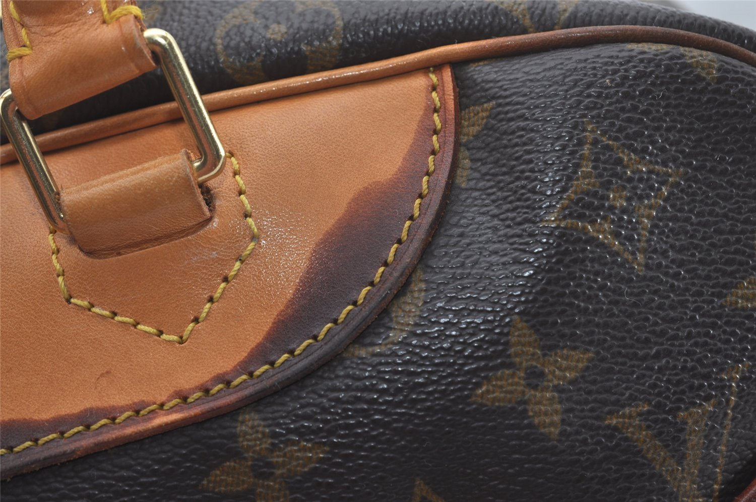 Authentic Louis Vuitton Monogram Deauville Hand Bag M47270 LV 7905I