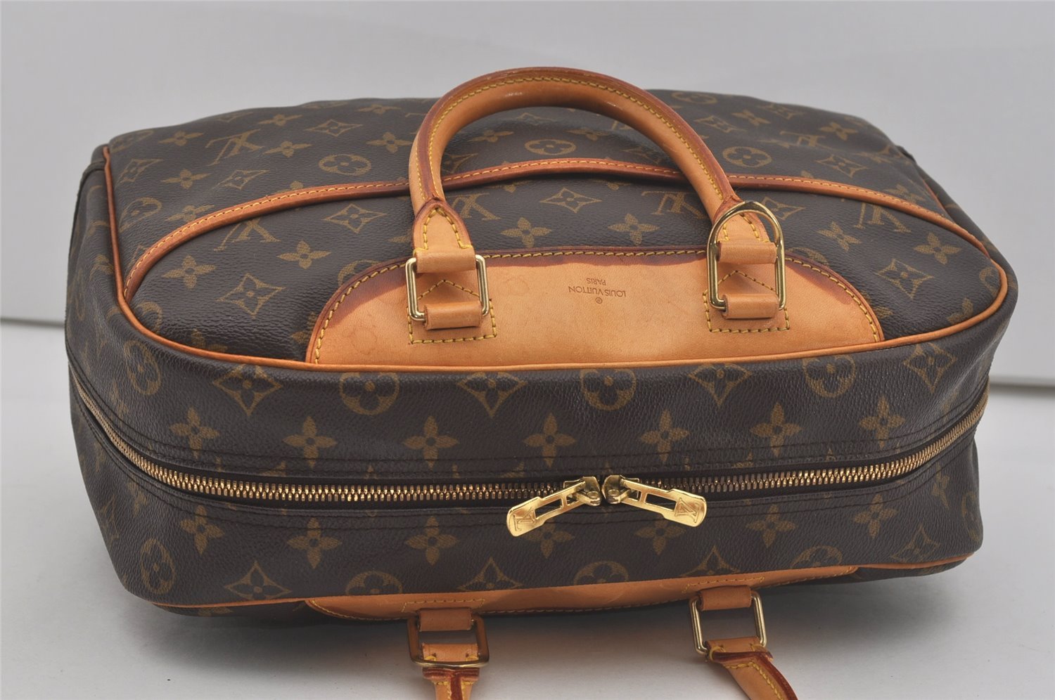 Authentic Louis Vuitton Monogram Deauville Hand Bag M47270 LV 7906I
