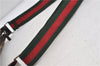 Authentic GUCCI Web Sherry Line Shoulder Cross Bag GG Canvas Leather Brown 7909D