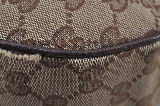 Authentic GUCCI Web Sherry Line Shoulder Cross Bag GG Canvas Leather Brown 7909D