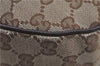 Authentic GUCCI Web Sherry Line Shoulder Cross Bag GG Canvas Leather Brown 7909D