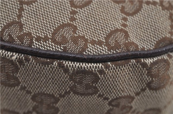 Authentic GUCCI Web Sherry Line Shoulder Cross Bag GG Canvas Leather Brown 7909D