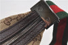 Authentic GUCCI Web Sherry Line Shoulder Cross Bag GG Canvas Leather Brown 7909D