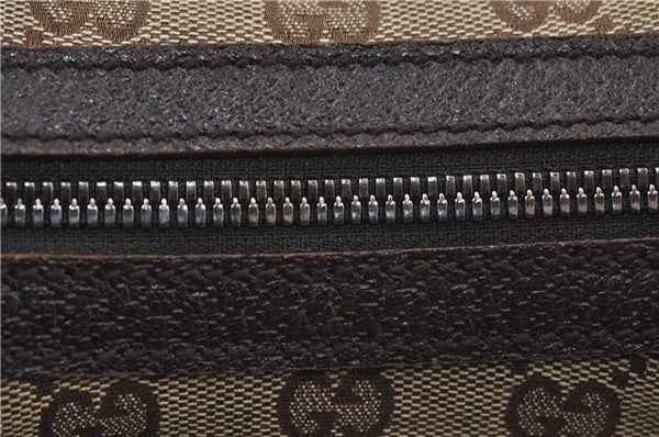 Authentic GUCCI Web Sherry Line Shoulder Cross Bag GG Canvas Leather Brown 7909D