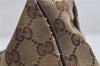 Authentic GUCCI Web Sherry Line Shoulder Cross Bag GG Canvas Leather Brown 7909D