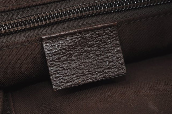 Authentic GUCCI Web Sherry Line Shoulder Cross Bag GG Canvas Leather Brown 7909D