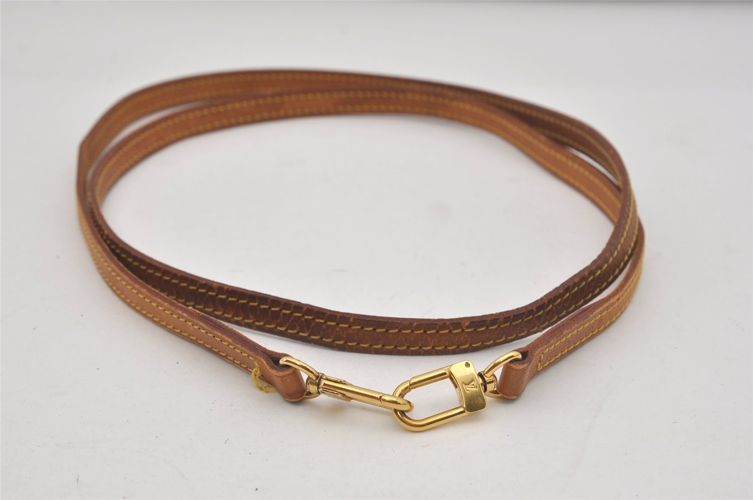 Authentic Louis Vuitton Leather Shoulder Strap Beige 48