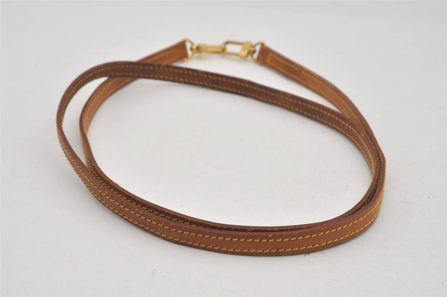 Authentic Louis Vuitton Leather Shoulder Strap Beige 48