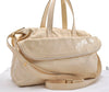 Authentic FENDI Vintage 2Way Shoulder Hand Bag Leather Ivory 7920C