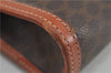 Authentic CELINE Macadam Blason Pattern Clutch Hand Bag PVC Leather Brown 7920D