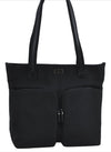Authentic GUCCI Shoulder Tote Bag Purse Nylon Leather 0021076 Black 7924B