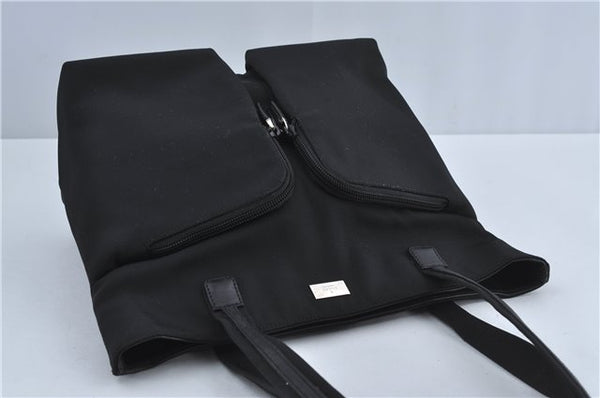 Authentic GUCCI Shoulder Tote Bag Purse Nylon Leather 0021076 Black 7924B