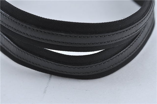 Authentic GUCCI Shoulder Tote Bag Purse Nylon Leather 0021076 Black 7924B