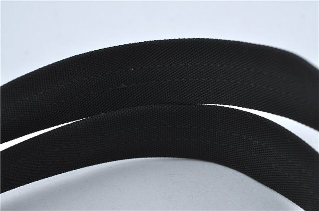 Authentic GUCCI Shoulder Tote Bag Purse Nylon Leather 0021076 Black 7924B