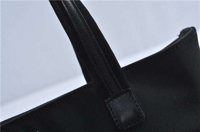 Authentic GUCCI Shoulder Tote Bag Purse Nylon Leather 0021076 Black 7924B
