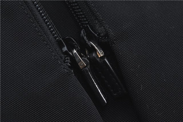 Authentic GUCCI Shoulder Tote Bag Purse Nylon Leather 0021076 Black 7924B