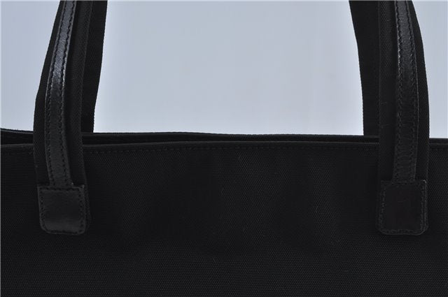 Authentic GUCCI Shoulder Tote Bag Purse Nylon Leather 0021076 Black 7924B