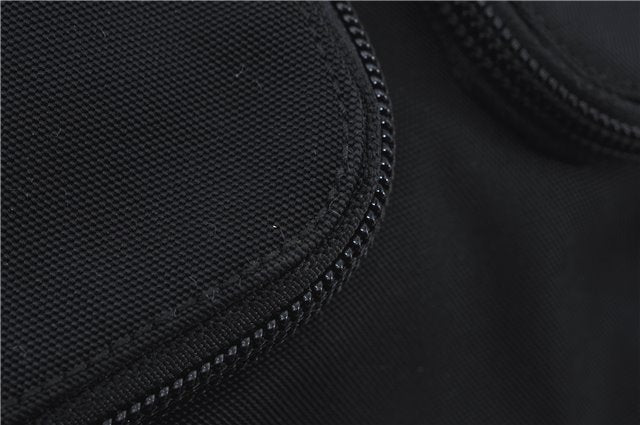 Authentic GUCCI Shoulder Tote Bag Purse Nylon Leather 0021076 Black 7924B