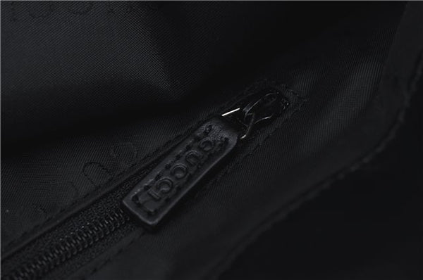 Authentic GUCCI Shoulder Tote Bag Purse Nylon Leather 0021076 Black 7924B