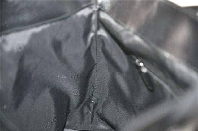 Authentic GUCCI Shoulder Tote Bag Purse Nylon Leather 0021076 Black 7924B