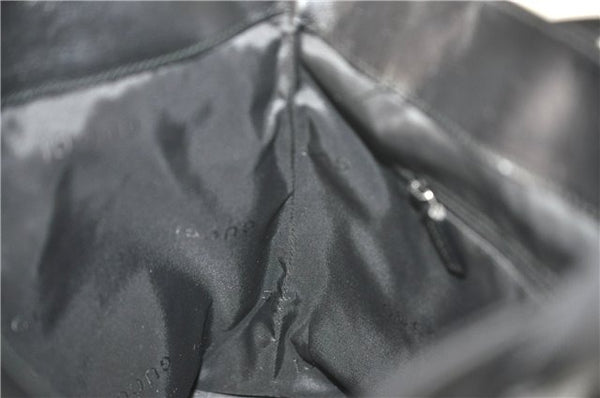Authentic GUCCI Shoulder Tote Bag Purse Nylon Leather 0021076 Black 7924B