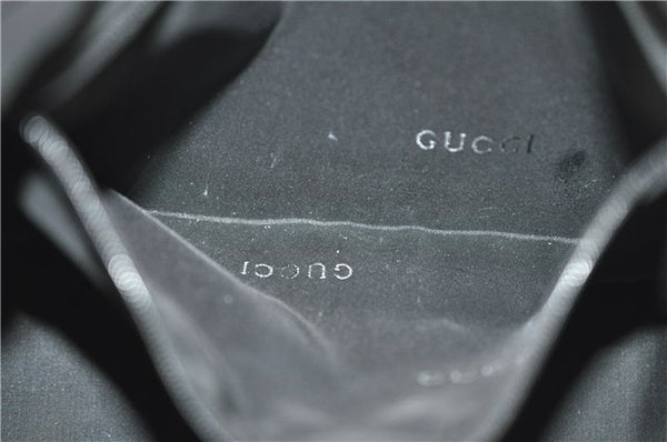 Authentic GUCCI Shoulder Tote Bag Purse Nylon Leather 0021076 Black 7924B