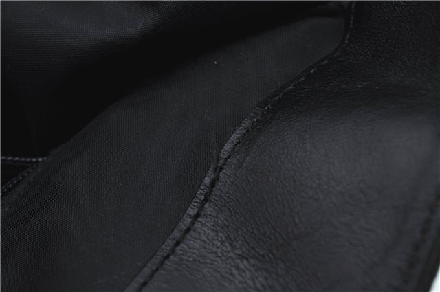 Authentic GUCCI Shoulder Tote Bag Purse Nylon Leather 0021076 Black 7924B