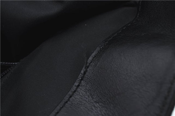 Authentic GUCCI Shoulder Tote Bag Purse Nylon Leather 0021076 Black 7924B