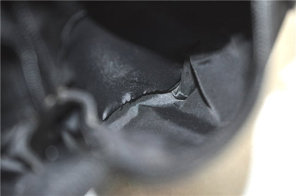 Authentic GUCCI Shoulder Tote Bag Purse Nylon Leather 0021076 Black 7924B