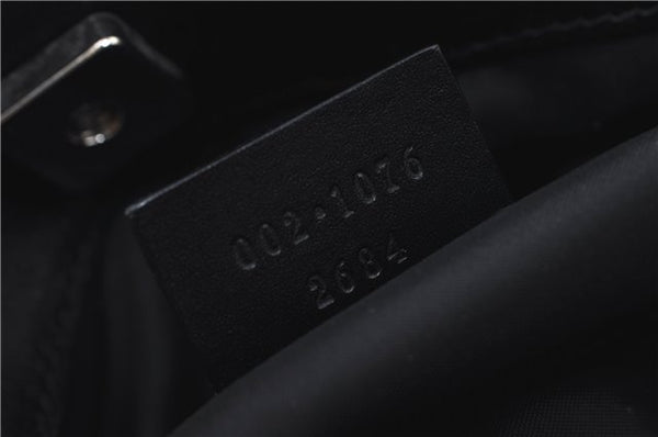 Authentic GUCCI Shoulder Tote Bag Purse Nylon Leather 0021076 Black 7924B