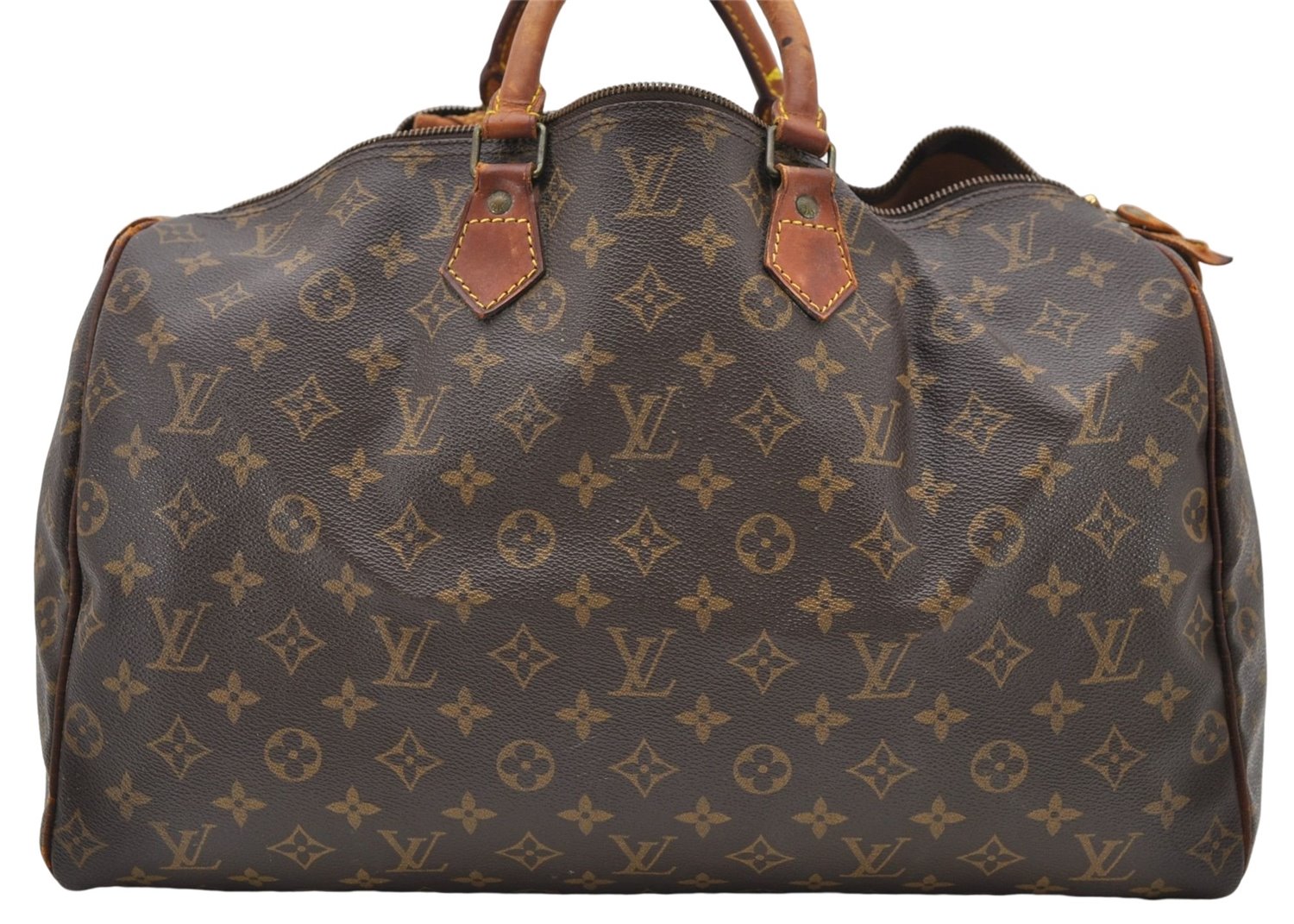 Authentic Louis Vuitton Monogram Speedy 40 Hand Boston Bag M41522 LV Junk 7924D