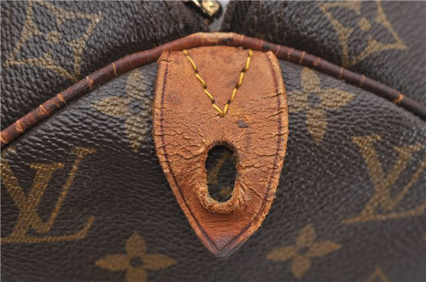 Authentic Louis Vuitton Monogram Speedy 40 Hand Boston Bag M41522 LV Junk 7924D