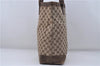 Authentic GUCCI Hand Tote Bag GG Canvas Leather 0021121 Brown 7929D