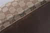 Authentic GUCCI Hand Tote Bag GG Canvas Leather 0021121 Brown 7929D