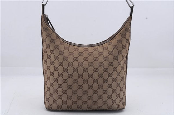 Authentic GUCCI Shoulder Hand Bag GG Canvas Leather 0013814 Brown 7931D