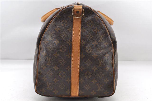 Auth Louis Vuitton Monogram Keepall Bandouliere 55 Boston Bag M41414 LV 7934D