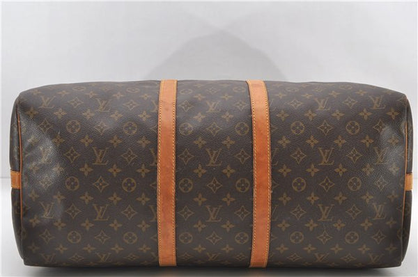 Auth Louis Vuitton Monogram Keepall Bandouliere 55 Boston Bag M41414 LV 7934D