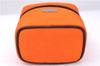 Authentic GUCCI Vanity Case Pouch Purse Nylon Enamel 0390950 Orange 7936C