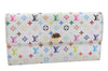 Louis Vuitton Monogram Multicolor Porte Monnaie Credit Wallet M60004 White 7938D