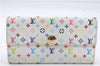 Louis Vuitton Monogram Multicolor Porte Monnaie Credit Wallet M60004 White 7938D