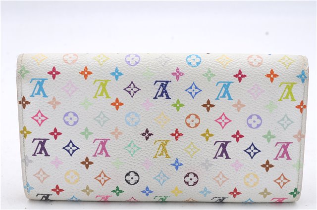 Louis Vuitton Monogram Multicolor Porte Monnaie Credit Wallet M60004 White 7938D