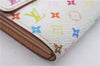 Louis Vuitton Monogram Multicolor Porte Monnaie Credit Wallet M60004 White 7938D