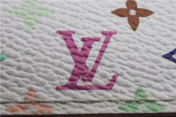 Louis Vuitton Monogram Multicolor Porte Monnaie Credit Wallet M60004 White 7938D