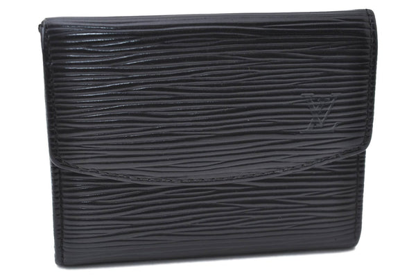 Auth Louis Vuitton Epi Porte Monnaie Simple Coin Case Purse M63412 Black 7940C