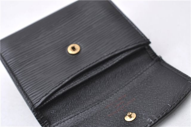 Auth Louis Vuitton Epi Porte Monnaie Simple Coin Case Purse M63412 Black 7940C