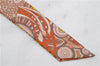 Authentic HERMES Twilly Scarf Flower Motif Silk Brown Pink 7946C