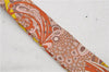 Authentic HERMES Twilly Scarf Flower Motif Silk Brown Pink 7946C