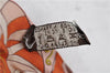 Authentic HERMES Twilly Scarf Flower Motif Silk Brown Pink 7946C