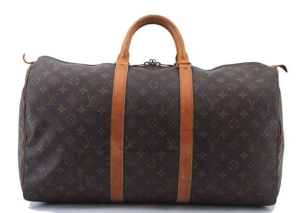 Authentic LOUIS VUITTON Monogram Keepall 50 Boston Bag M41426 LV 7956C